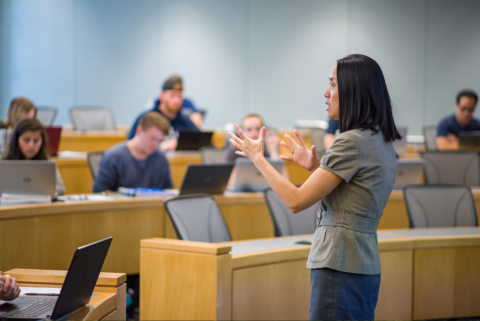 Faculty teaching in classroom